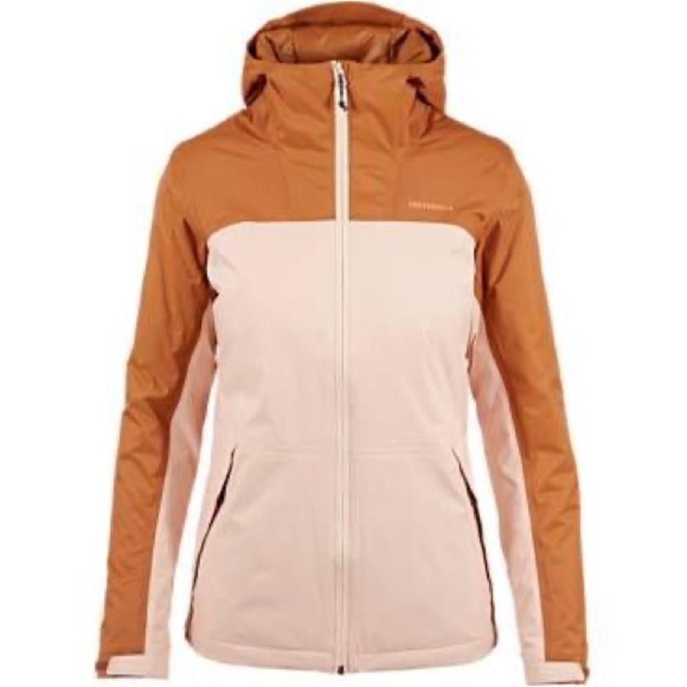 Merrell Women’s Fallon 4.0 Colorblock Hooded Insulated Rain Zip Jacket size L